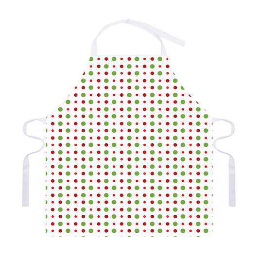Merry Christmas Dots Pattern Print Adjustable Apron