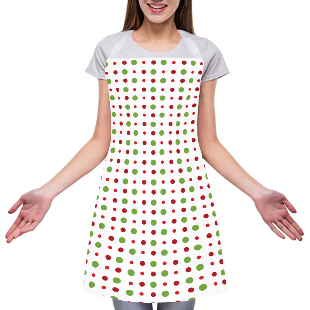 Merry Christmas Dots Pattern Print Adjustable Apron