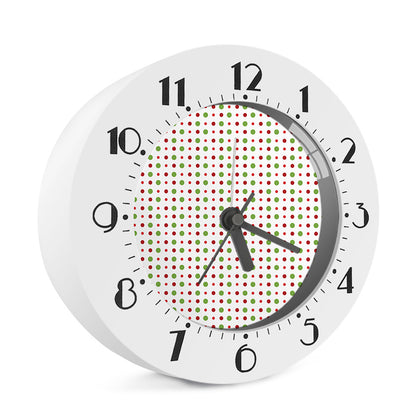 Merry Christmas Dots Pattern Print Alarm Clock