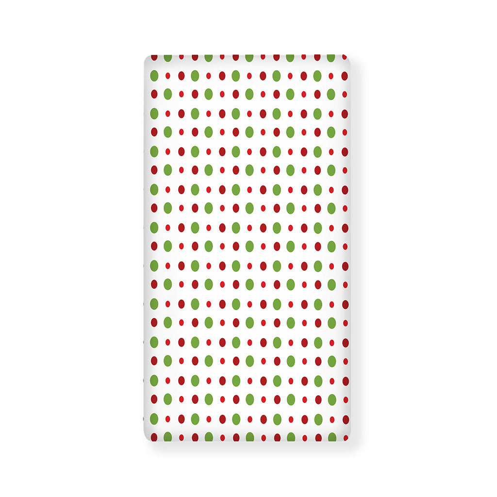 Merry Christmas Dots Pattern Print Baby Crib Sheet