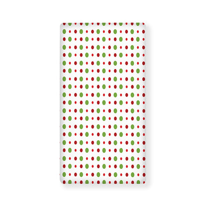 Merry Christmas Dots Pattern Print Baby Crib Sheet