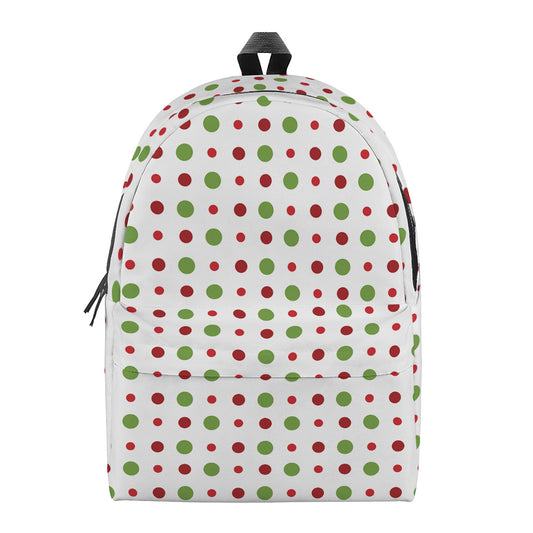 Merry Christmas Dots Pattern Print Backpack