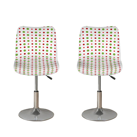 Merry Christmas Dots Pattern Print Bar Stool Covers