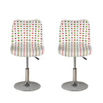 Merry Christmas Dots Pattern Print Bar Stool Covers