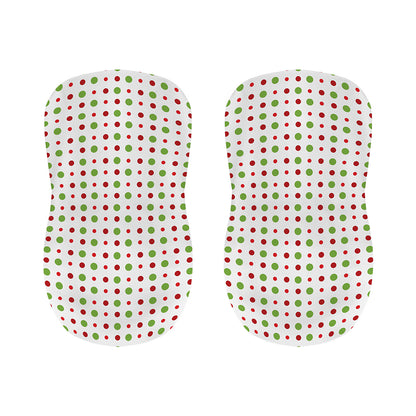 Merry Christmas Dots Pattern Print Bar Stool Covers