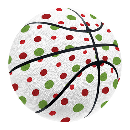 Merry Christmas Dots Pattern Print Basketball