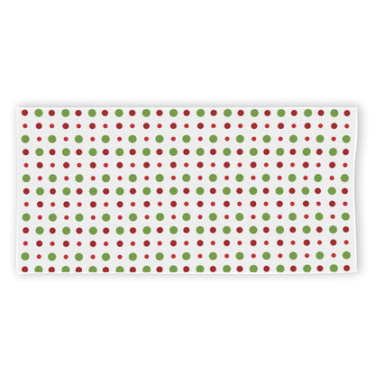 Merry Christmas Dots Pattern Print Beach Towel