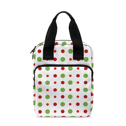 Merry Christmas Dots Pattern Print Bible Tote Bag