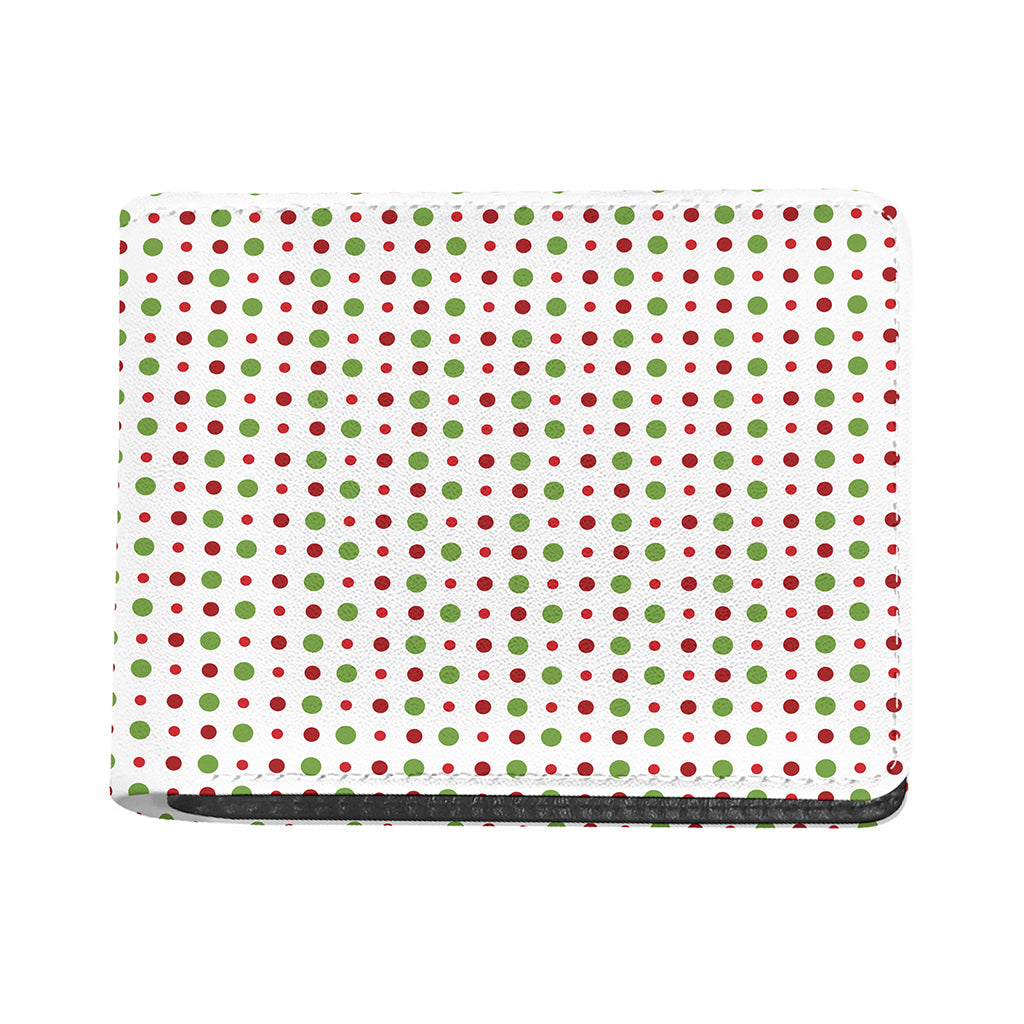 Merry Christmas Dots Pattern Print Bifold Wallet
