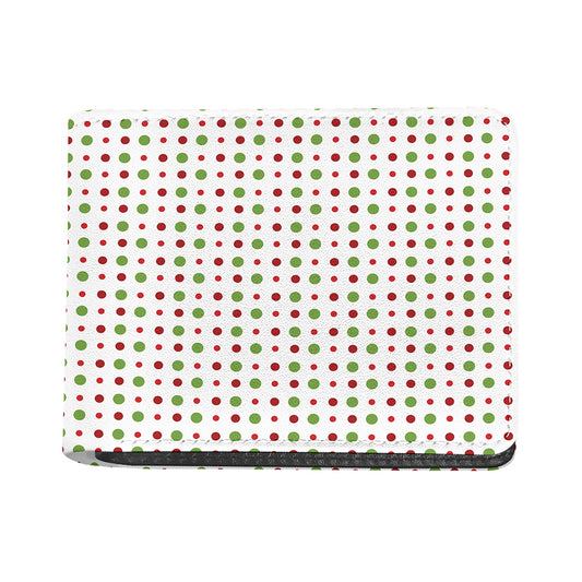 Merry Christmas Dots Pattern Print Bifold Wallet