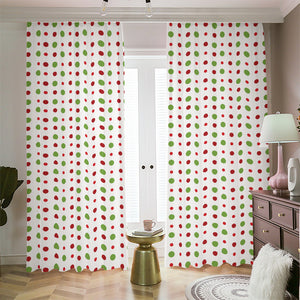 Merry Christmas Dots Pattern Print Blackout Pencil Pleat Curtains