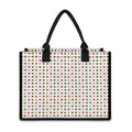 Merry Christmas Dots Pattern Print Canvas Tote Bag