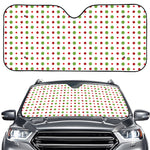 Merry Christmas Dots Pattern Print Car Windshield Sun Shade