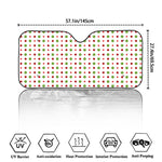 Merry Christmas Dots Pattern Print Car Windshield Sun Shade