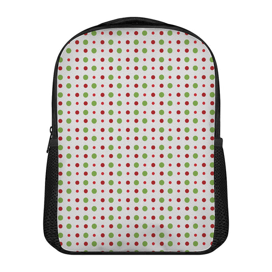 Merry Christmas Dots Pattern Print Casual Backpack