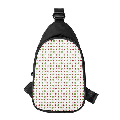 Merry Christmas Dots Pattern Print Chest Bag