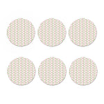 Merry Christmas Dots Pattern Print Coaster Set