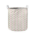 Merry Christmas Dots Pattern Print Collapsible Laundry Basket