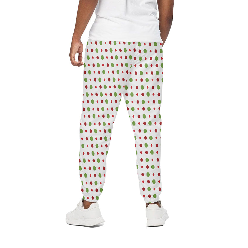 Merry Christmas Dots Pattern Print Cotton Pants
