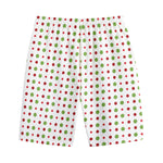 Merry Christmas Dots Pattern Print Cotton Shorts