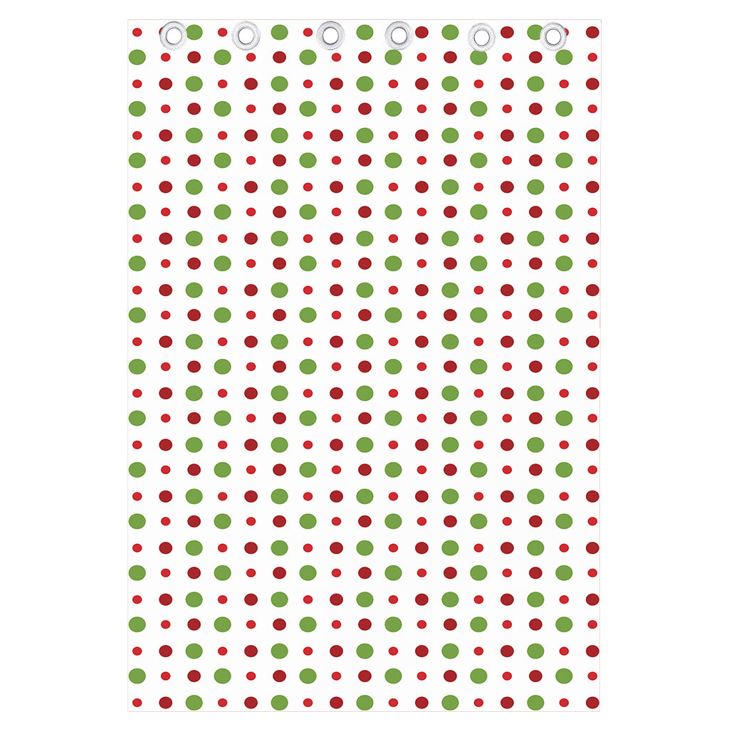 Merry Christmas Dots Pattern Print Curtain