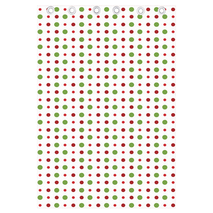 Merry Christmas Dots Pattern Print Curtain