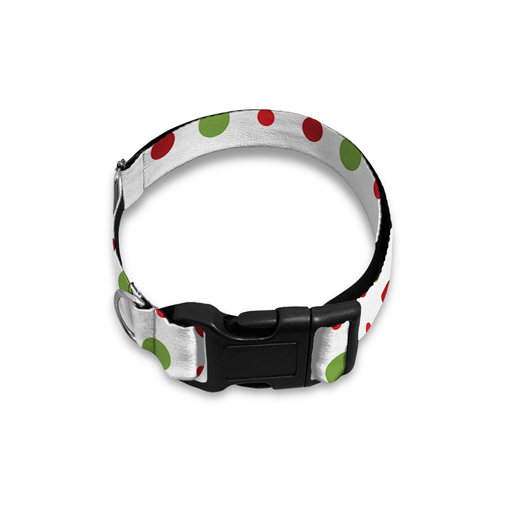 Merry Christmas Dots Pattern Print Dog Collar