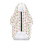 Merry Christmas Dots Pattern Print Dog Zip Up Hoodie