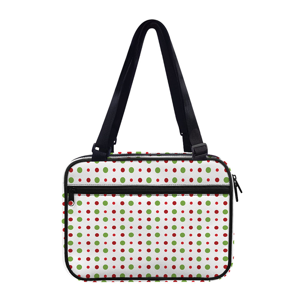 Merry Christmas Dots Pattern Print Double Strap Bible Bag