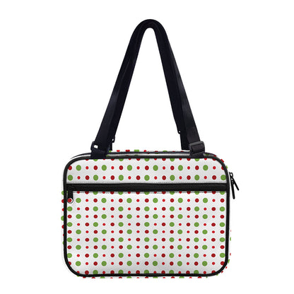 Merry Christmas Dots Pattern Print Double Strap Bible Bag