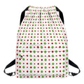 Merry Christmas Dots Pattern Print Drawstring Backpack
