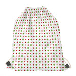 Merry Christmas Dots Pattern Print Drawstring Bag