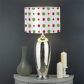 Merry Christmas Dots Pattern Print Drum Lamp Shade