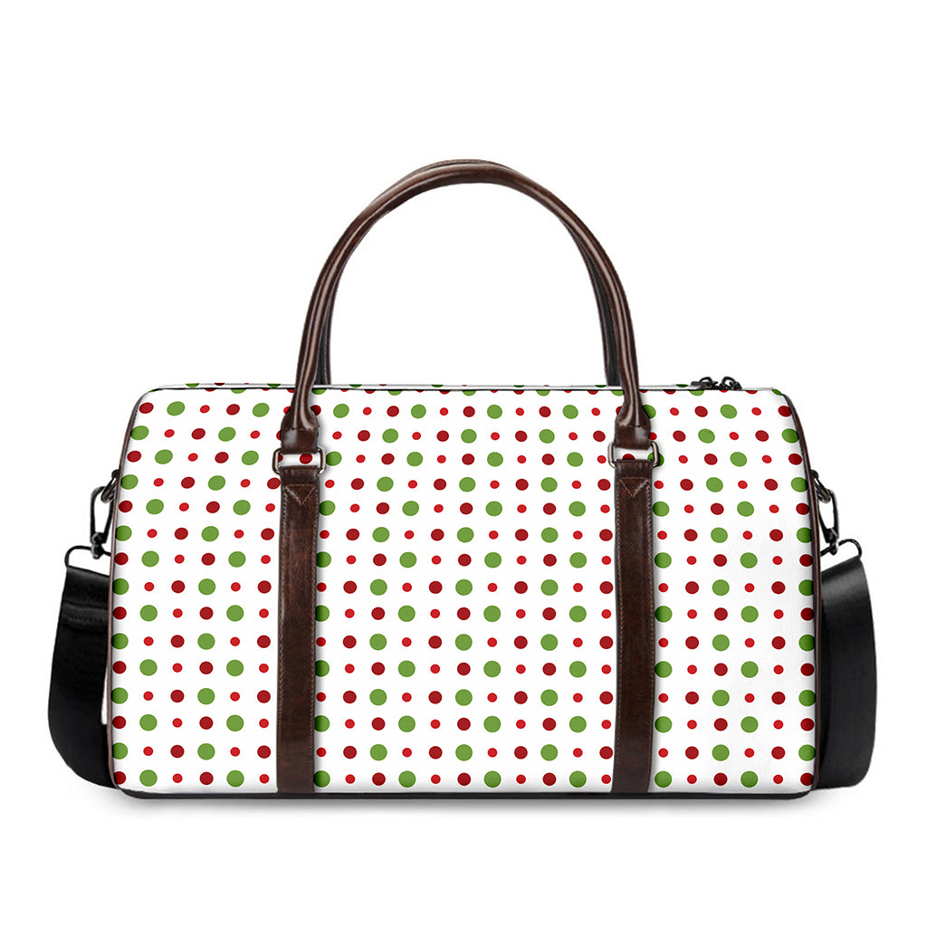 Merry Christmas Dots Pattern Print Duffle Bag