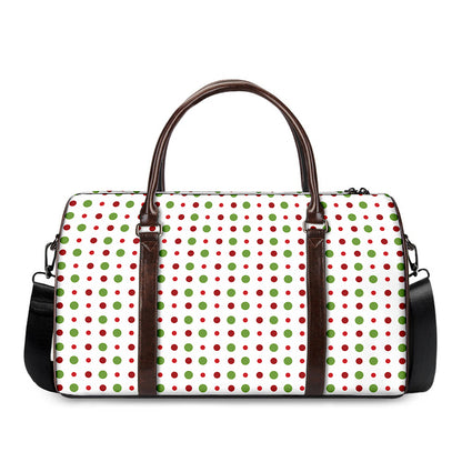 Merry Christmas Dots Pattern Print Duffle Bag