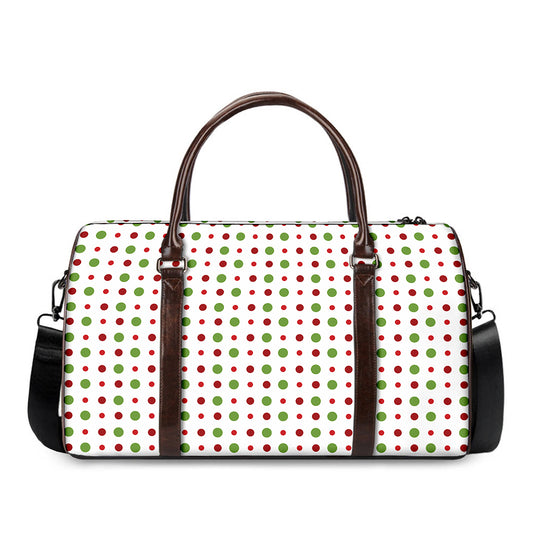 Merry Christmas Dots Pattern Print Duffle Bag