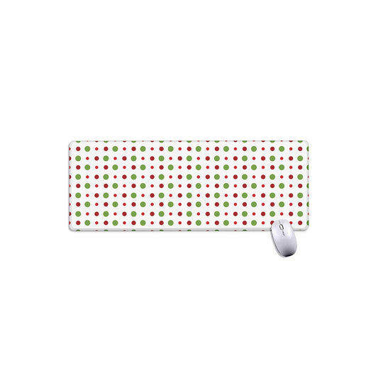 Merry Christmas Dots Pattern Print Extended Mouse Pad