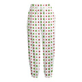 Merry Christmas Dots Pattern Print Fleece Lined Knit Pants