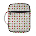 Merry Christmas Dots Pattern Print Front Pocket Bible Bag