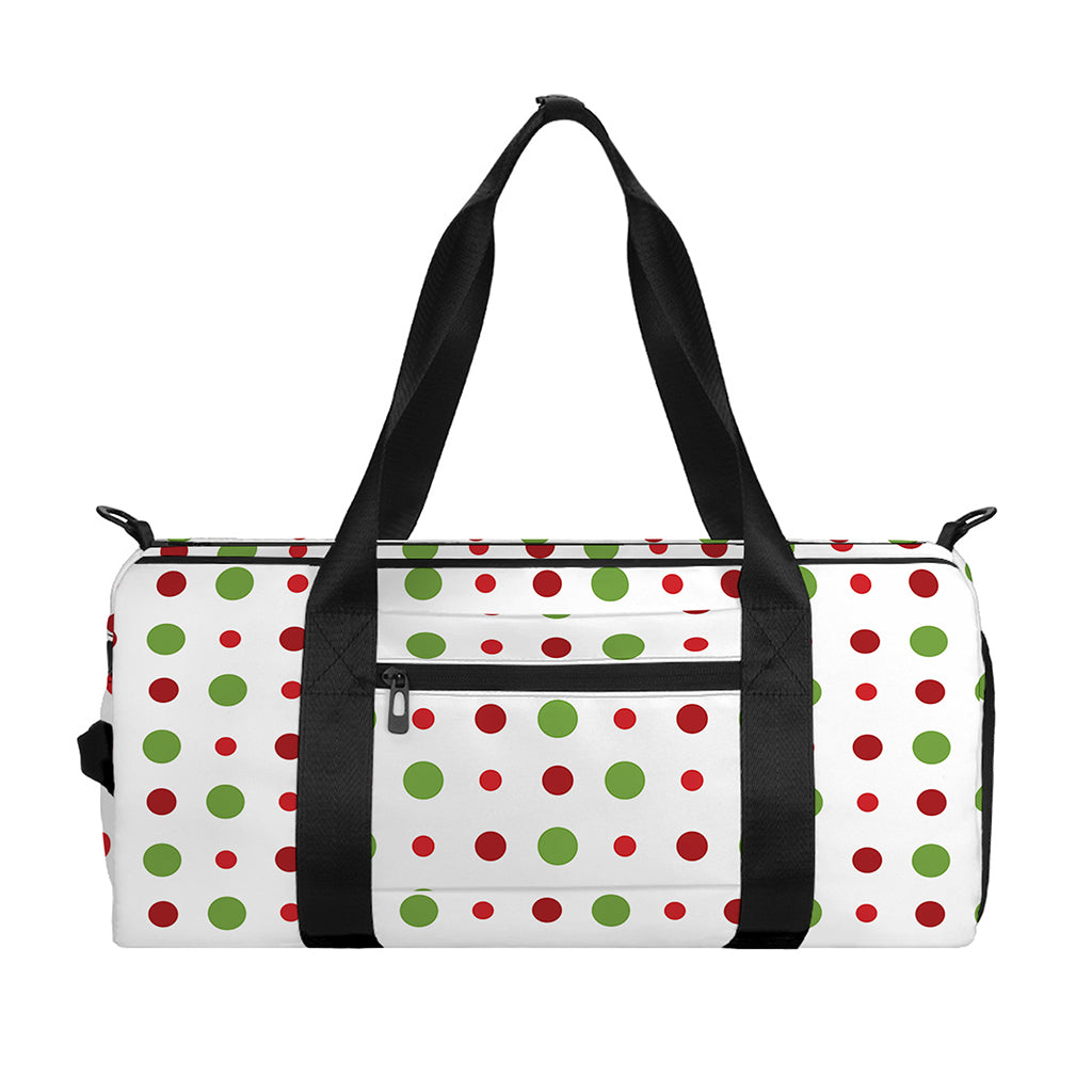 Merry Christmas Dots Pattern Print Gym Bag