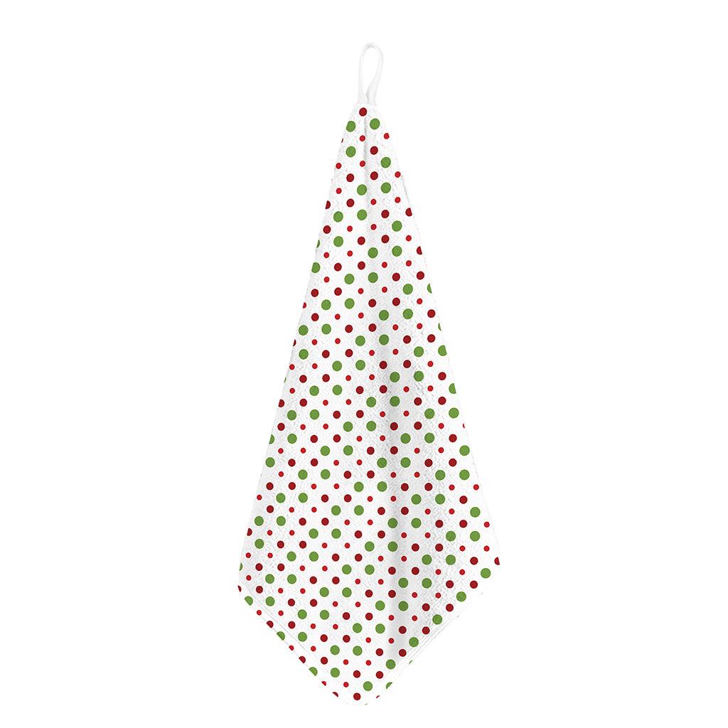 Merry Christmas Dots Pattern Print Hand Towel