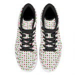 Merry Christmas Dots Pattern Print High Top Leather Sneakers