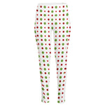 Merry Christmas Dots Pattern Print High-Waisted Pocket Leggings