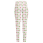 Merry Christmas Dots Pattern Print High-Waisted Pocket Leggings