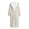 Merry Christmas Dots Pattern Print Hooded Bathrobe