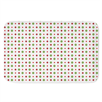 Merry Christmas Dots Pattern Print Indoor Door Mat