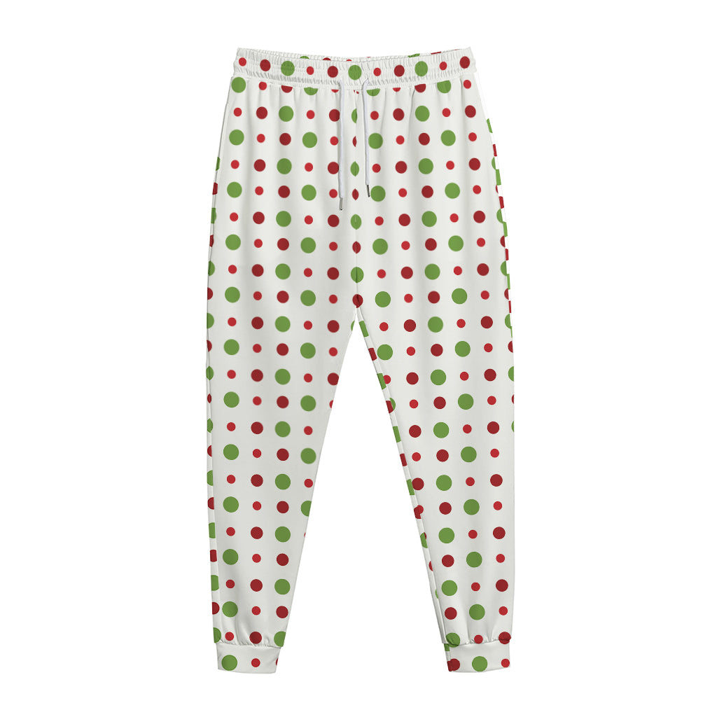 Merry Christmas Dots Pattern Print Jogger Pants