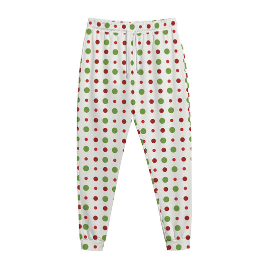 Merry Christmas Dots Pattern Print Jogger Pants