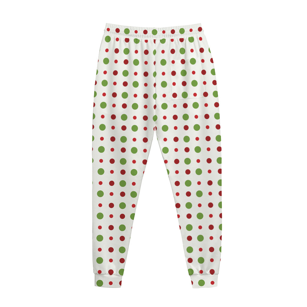 Merry Christmas Dots Pattern Print Jogger Pants