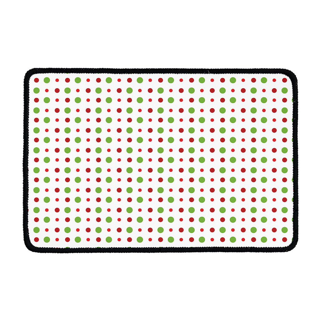 Merry Christmas Dots Pattern Print Kitchen Mat